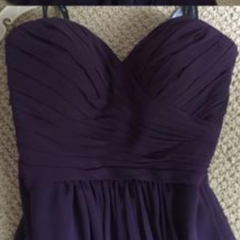 Bill Levkoff Eggplant Bridesmaid Dress